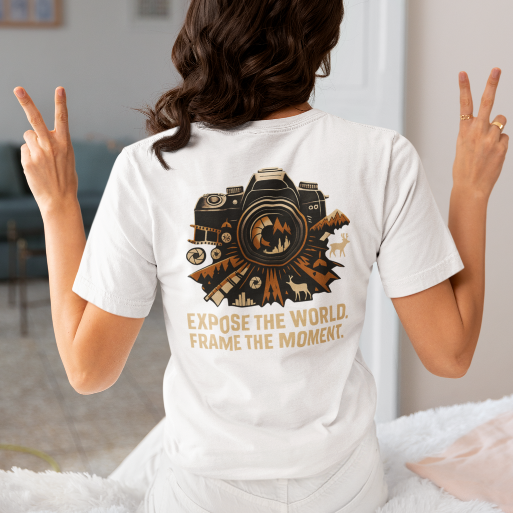 Exposure Threads “Expose the World” Adventure T-Shirt – Front & Back Design