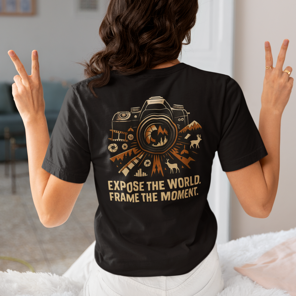 Exposure Threads “Expose the World” Adventure T-Shirt – Front & Back Design