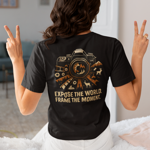 Exposure Threads “Expose the World” Adventure T-Shirt – Front & Back Design