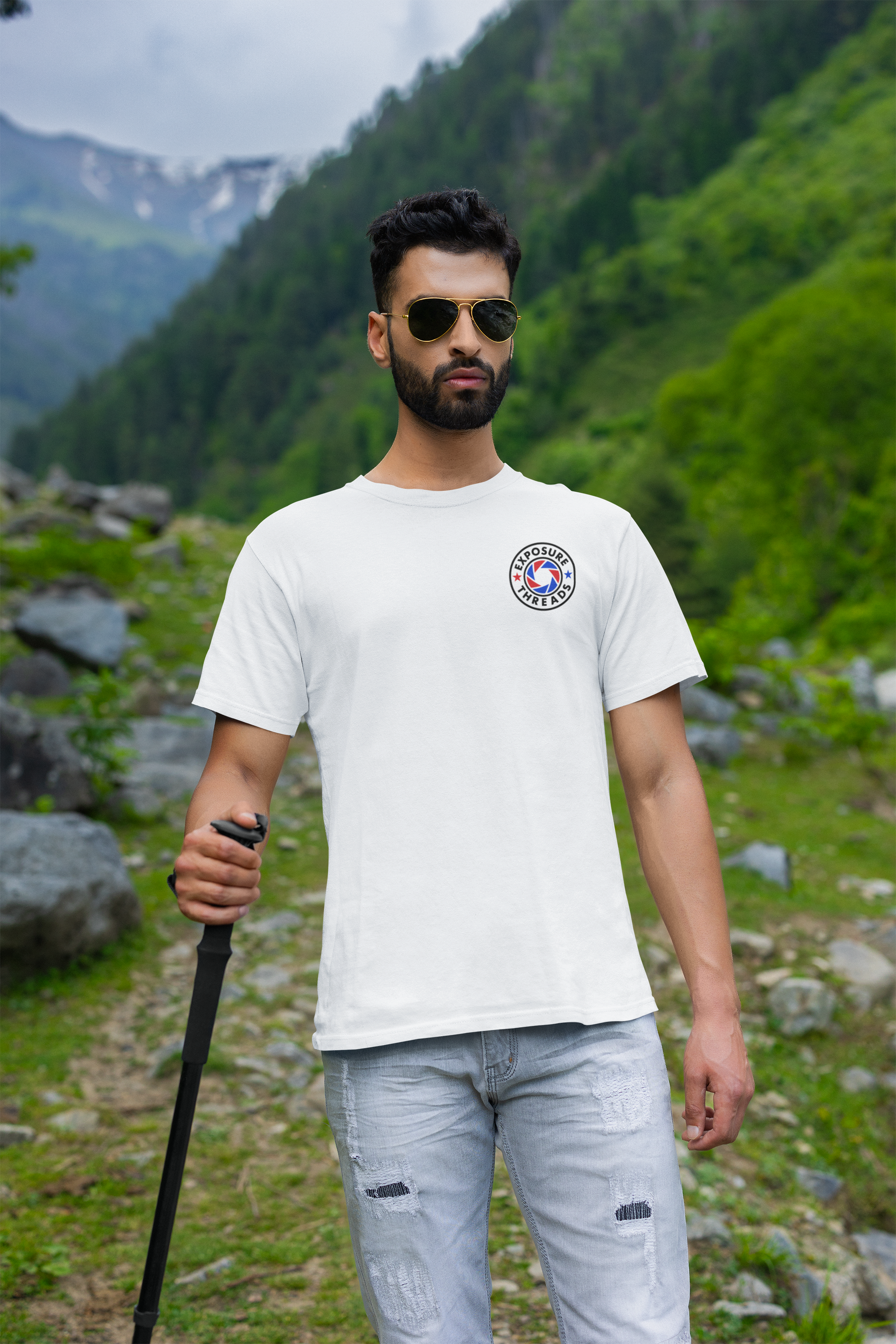Exposure Threads “I Just Press the Button” Creative T-Shirt – Front & Back Print
