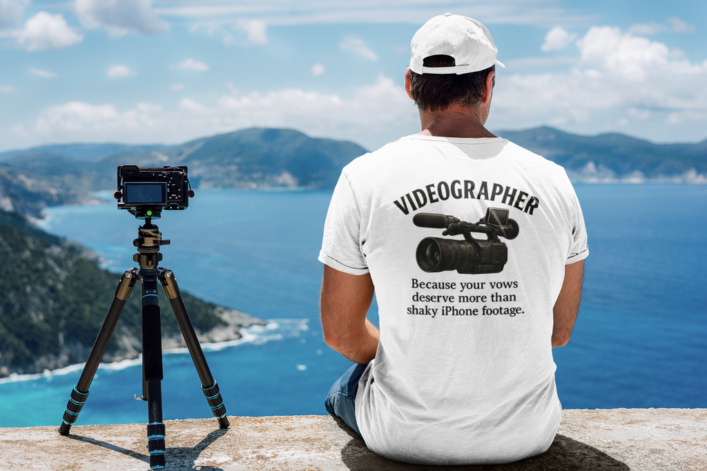 Exposure Threads “Videographer” Wedding Film T-Shirt – Front & Back Print