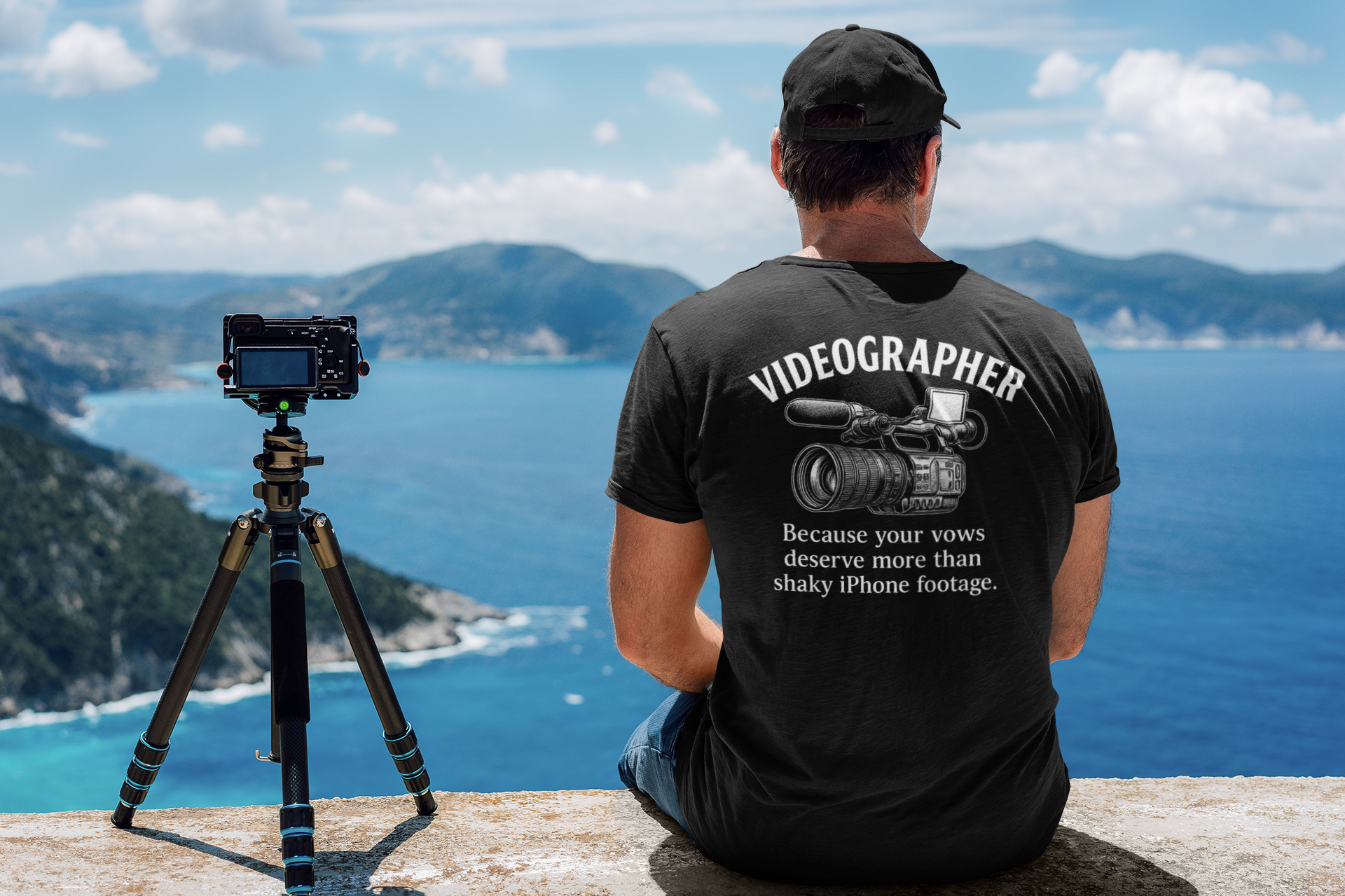 Exposure Threads “Videographer” Wedding Film T-Shirt – Front & Back Print